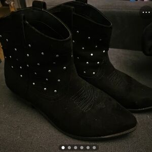 Circus by Sam Edelman Black Studded Ankle Boots